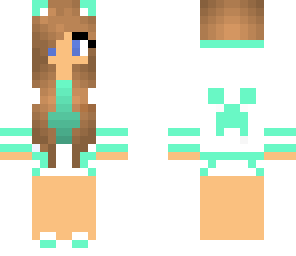 cyan girl creeper