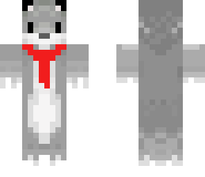 wolf wih scarf