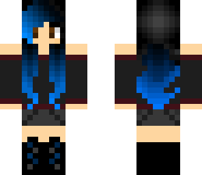 blue dip dye skin