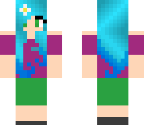 girl with blue hair