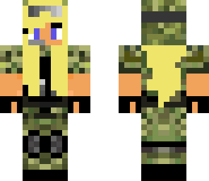 blonde soldier girl