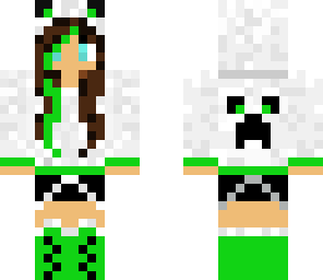 creeper girl with streaks and shading