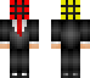 rubik's cube in a suit