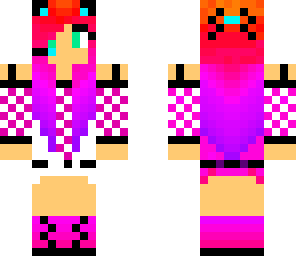 pink crazy cat girl