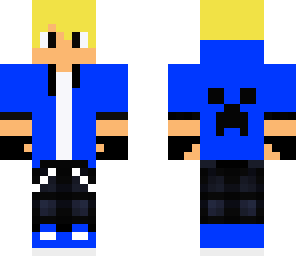 blue hoodie blondy
