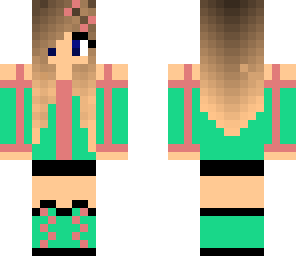 lightgreen lightpink girl