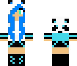 blue panda girl