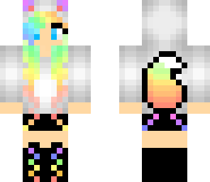 rainbow wolf girl
