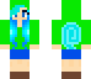 green hoodie girl