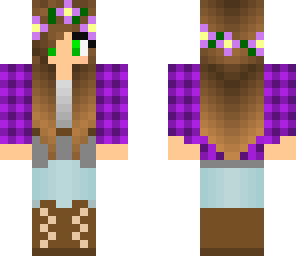 purple flower-crown girl