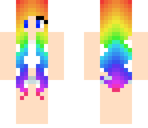 rainbow hair girl