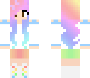 rainbow pastel girl