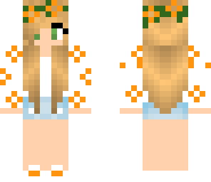 orange flower-crown girl