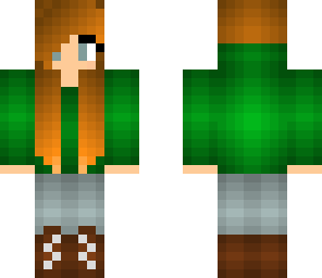 super cute green fall girl