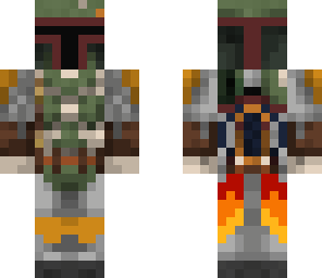 boba fett with fire coming out