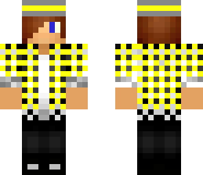 yellow shirt and hat