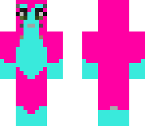 pink and aqua stampy cat