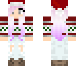 purple hair christmas girl