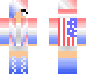 red white and blue girl