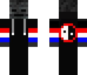 red white and blue wither skeloton