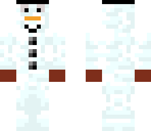 snowman in a hat and gloves