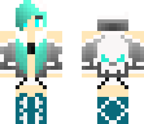 neon blue and white girl edit