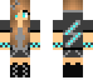 silver and light blue girl