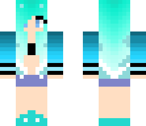pretty blue hip hop girl