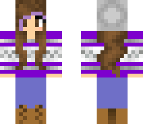 purple winter girl