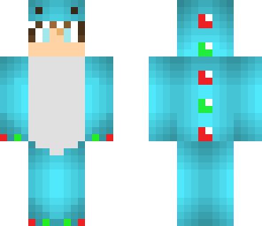 christmas blue dino