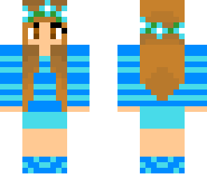 blue stripe girl
