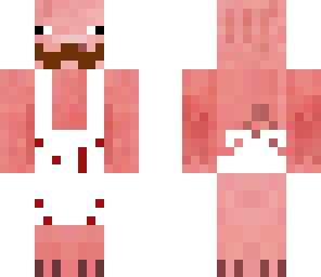 butcher pig with mostache