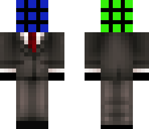 rubix cube in a suit