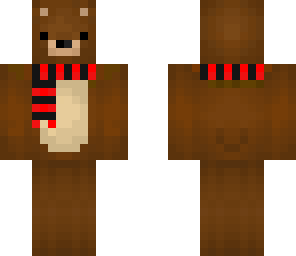 bear with red scarf