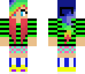 rainbow emo girl   first skin