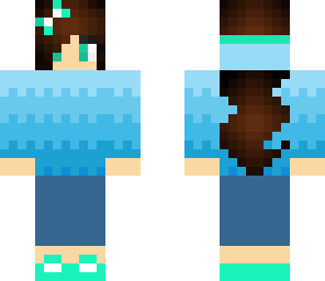 blue hoodie girl