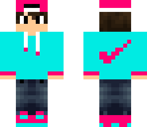 blue and pink nike boy