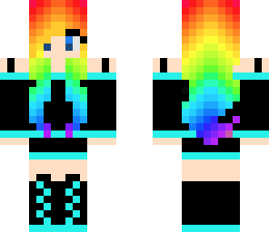 rainbow haired girl