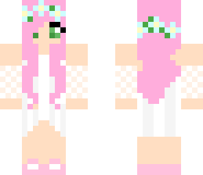 pink hair wedding dress