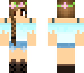 floral blue girl