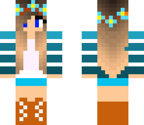 blue flower crown girl