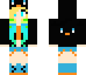 winter penguin girl