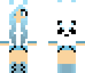 blue panda girl