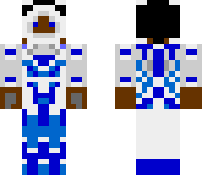 blue suited assasin that is black with black hair