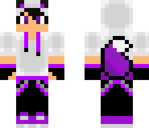 purple wolf boy with hoodie