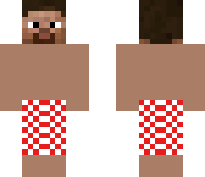 steve met een onderbroek aan
