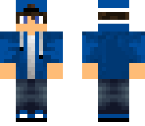 blue skater guy with headphones