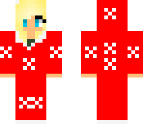 blonde girl in christmas onzie