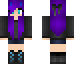 edited purple-haired girl