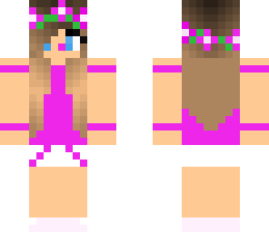 pink hippie girl with headset